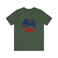 4th Of July Crew Quality Tee — Heather Forest