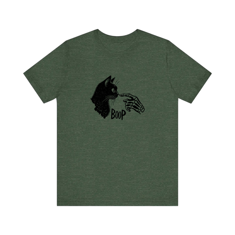 Skeleton Boop Quality Tee — Heather Forest