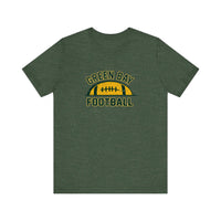 Green Bay Football Vintage Arch Quality Tee — Heather Forest