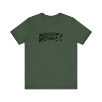 Hockey Varsity Arch Quality Tee — Heather Forest