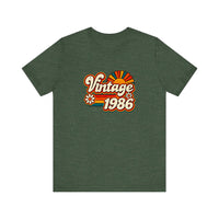 Vintage 1986 Sunburst Quality Tee — Heather Forest