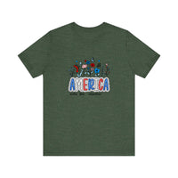America Wildflower Freedom Quality Tee — Heather Forest