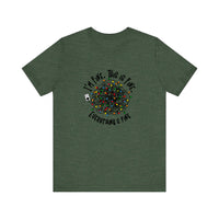 I'm Fine This Is Fine Christmas Lights Quality Tee — Heather Forest