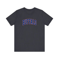 Buffalo Collegiate Arch Quality Tee — Heather Navy