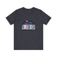 America Wildflower Freedom Quality Tee — Heather Navy