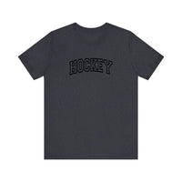 Hockey Varsity Arch Quality Tee — Heather Navy