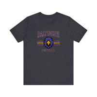 Baltimore Football Raven Mascot Quality Tee — Heather Navy
