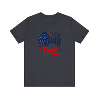 4th Of July Crew Quality Tee — Heather Navy