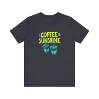 Iced Coffee And Sunshine Quality Tee — Heather Navy