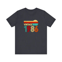 Vintage 1986 Sunset Quality Tee — Heather Navy