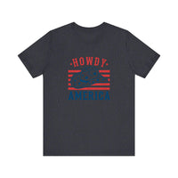 Howdy America Cowboy Hat Quality Tee — Heather Navy