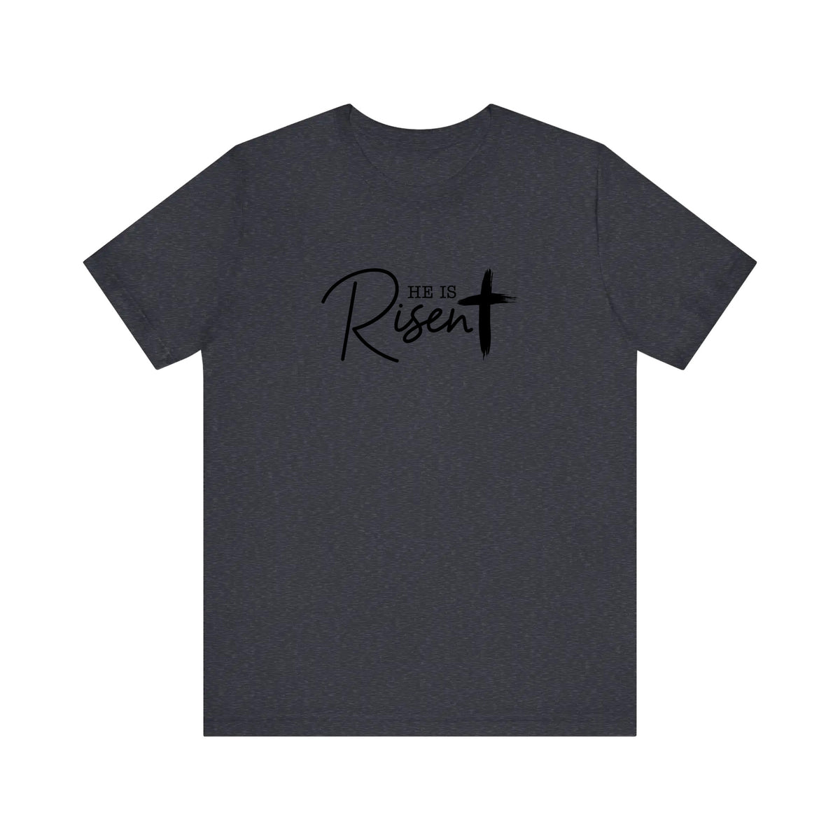 He Is Risen Brush Cross Quality Tee