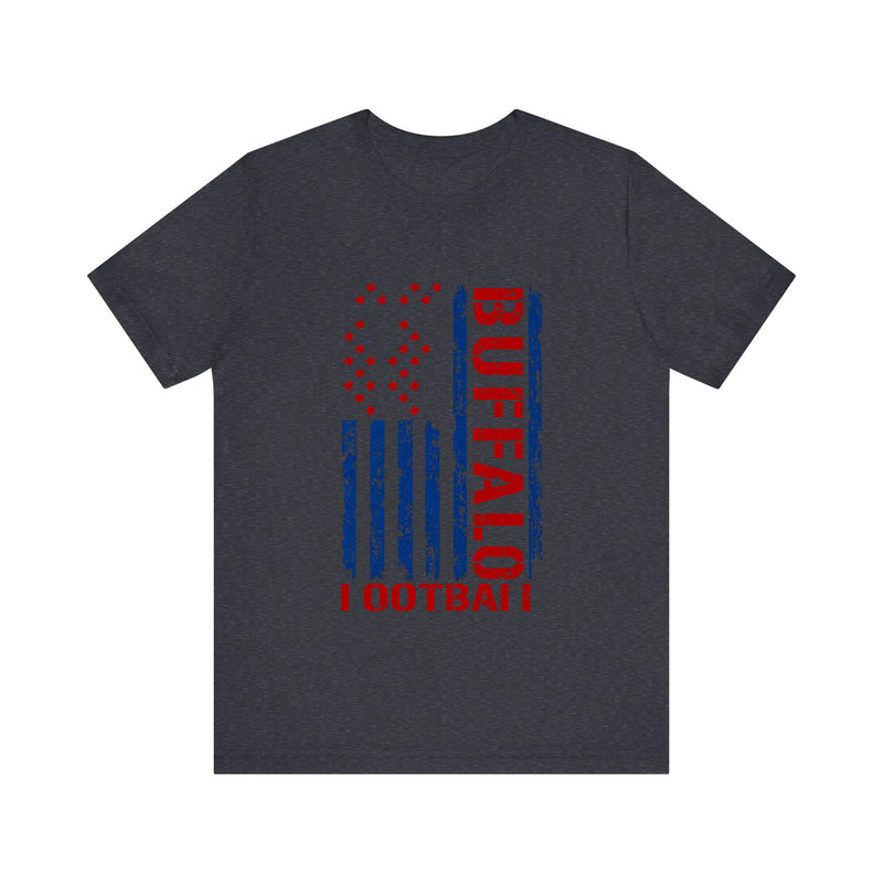 Buffalo Flag Football Quality Tee — Heather Navy