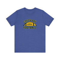 Green Bay Football Vintage Arch Quality Tee — Heather True Royal