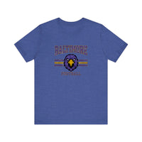 Baltimore Football Raven Mascot Quality Tee — Heather True Royal