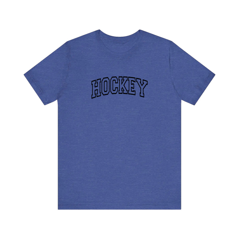 Hockey Varsity Arch Quality Tee — Heather True Royal