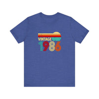 Vintage 1986 Sunset Quality Tee — Heather True Royal