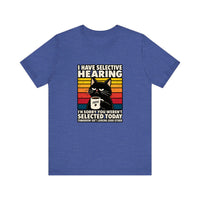 I Have Selective Hearing Quality Tee — Heather True Royal