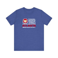 Atlanta Eagle Flag Quality Tee — Heather True Royal