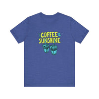 Iced Coffee And Sunshine Quality Tee — Heather True Royal