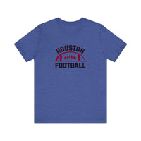 Houston Football Vintage Arch Quality Tee — Heather True Royal