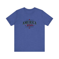 America 250 Years Of Freedom Quality Tee — Heather True Royal