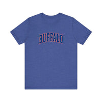 Buffalo Collegiate Arch Quality Tee — Heather True Royal