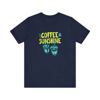 Iced Coffee And Sunshine Quality Tee — Navy