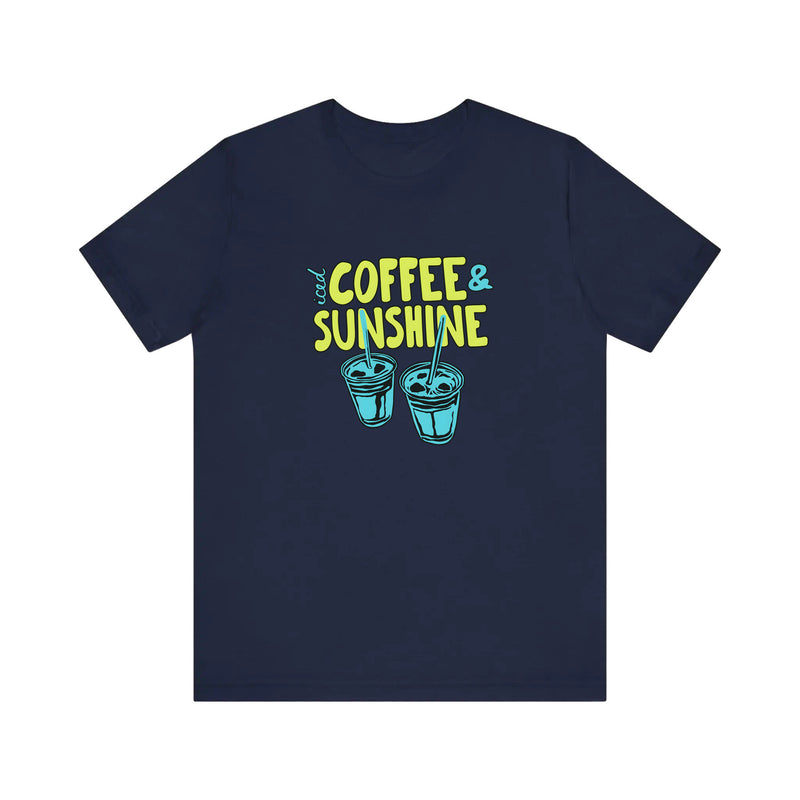 Iced Coffee And Sunshine Quality Tee — Navy