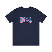 USA 1776 Varsity Stars Quality Tee — Navy