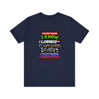 Everything I Know I Learned From 80s Cartoons Quality Tee — Navy