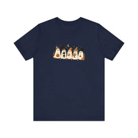 Cozy Autumn Ghost Squad Quality Tee — Navy