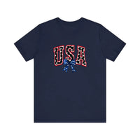 USA Varsity Star Bow Quality Tee — Navy