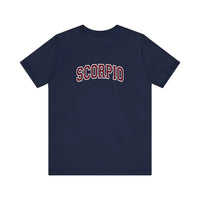 Scorpio Varsity Arch Quality Tee — Navy