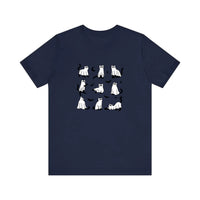 Ghost Cats Under Sheets Quality Tee — Navy