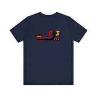 German Soccer Retro Badge Quality Tee — Navy