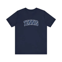 Tennis Varsity Arch Quality Tee — Navy
