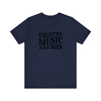Country Music And Beer Quality Tee — Navy