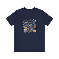 Cozy Coffee And Tea Collection Quality Tee — Navy