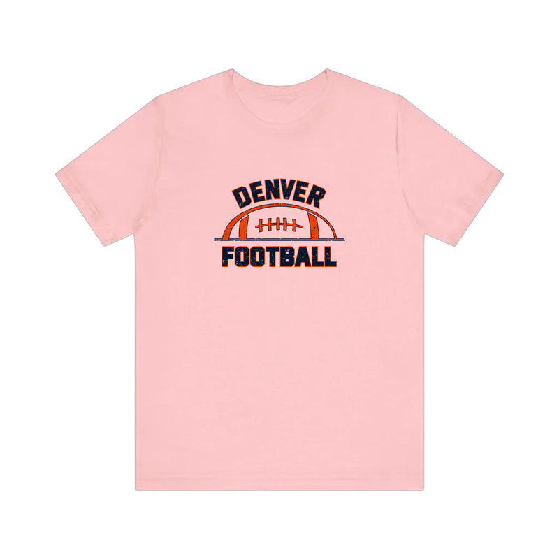 Denver Football Varsity Arch Quality Tee — Pink
