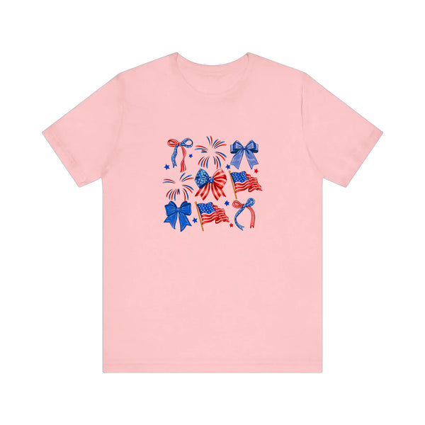 Patriotic Bows And Flags Quality Tee