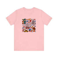 Happy 250 America Doodle Quality Tee — Pink