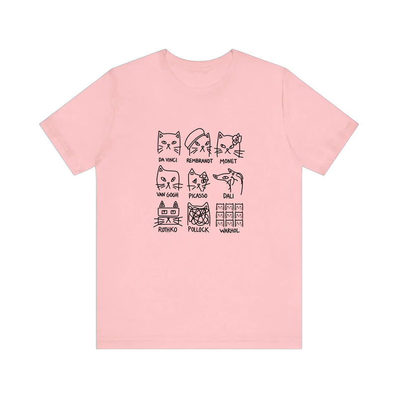 Cats In Art History Quality Tee — Pink