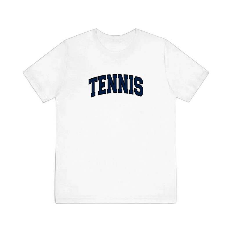 Tennis Varsity Arch Quality Tee — White