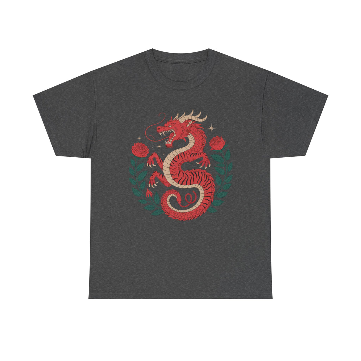 Crimson Dragon & Rose Tee