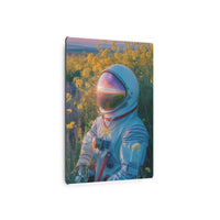 Lost Astronaut Among Wildflower Skies at Dusk