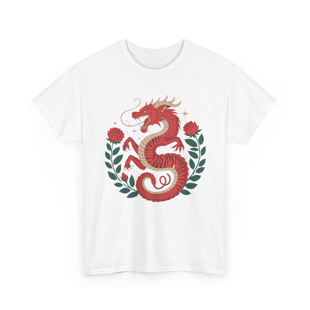 Crimson Dragon & Rose Tee