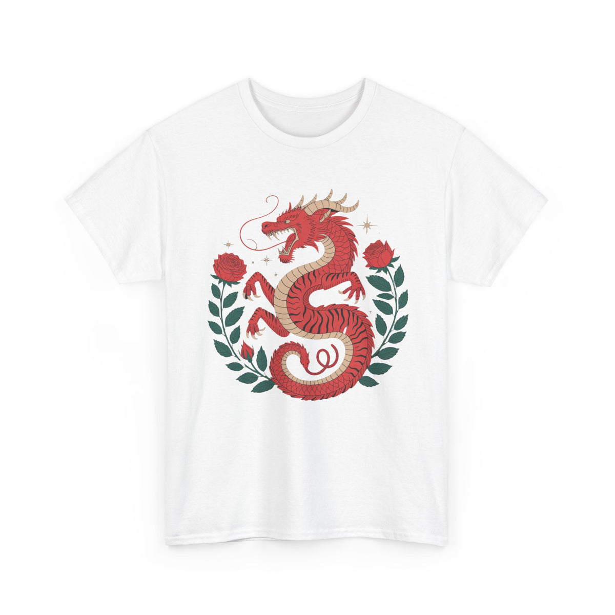 Crimson Dragon & Rose Tee