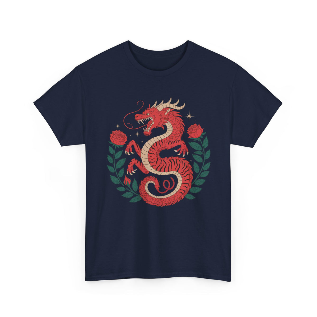 Crimson Dragon & Rose Tee