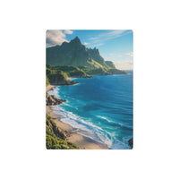 Sunlit Coastal Peaks and Turquoise Waters